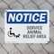 Signmission Service Animal Relief Area, 10 in W x Rectangle, Plastic OS-2PACK-NS-P-710-L-18289 - alternate 4